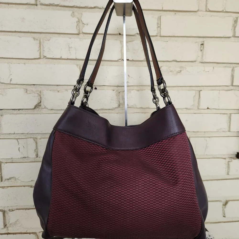 Like New Coach Lexy Oxblood Burgandy Shoulder Bag Large